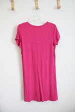 Shadowline Pink V-Neck Knit Dress | S