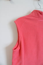 NEW Eddie Bauer Pink Fleece Full Zip Vest | XL
