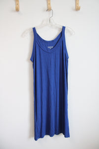 Shadowline Blue Sleeveless Knit Dress | S