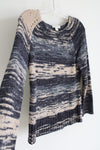 Coldwater Creek Blue Tan Patterned Knit Sweater | M (10/12)