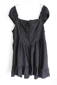 Shein Black Lace Up Dress | 4XL