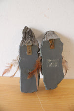 Native American Engraved Painted Wooden Wall Hangings