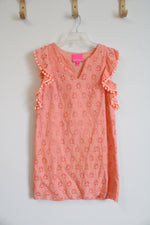 Lilly Pulitzer Astara Peach Eyelet Cotton Dress | XS