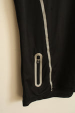 NEW Reebok Black Short Sleeve V-neck T-shirt with Reflective Piping | S
