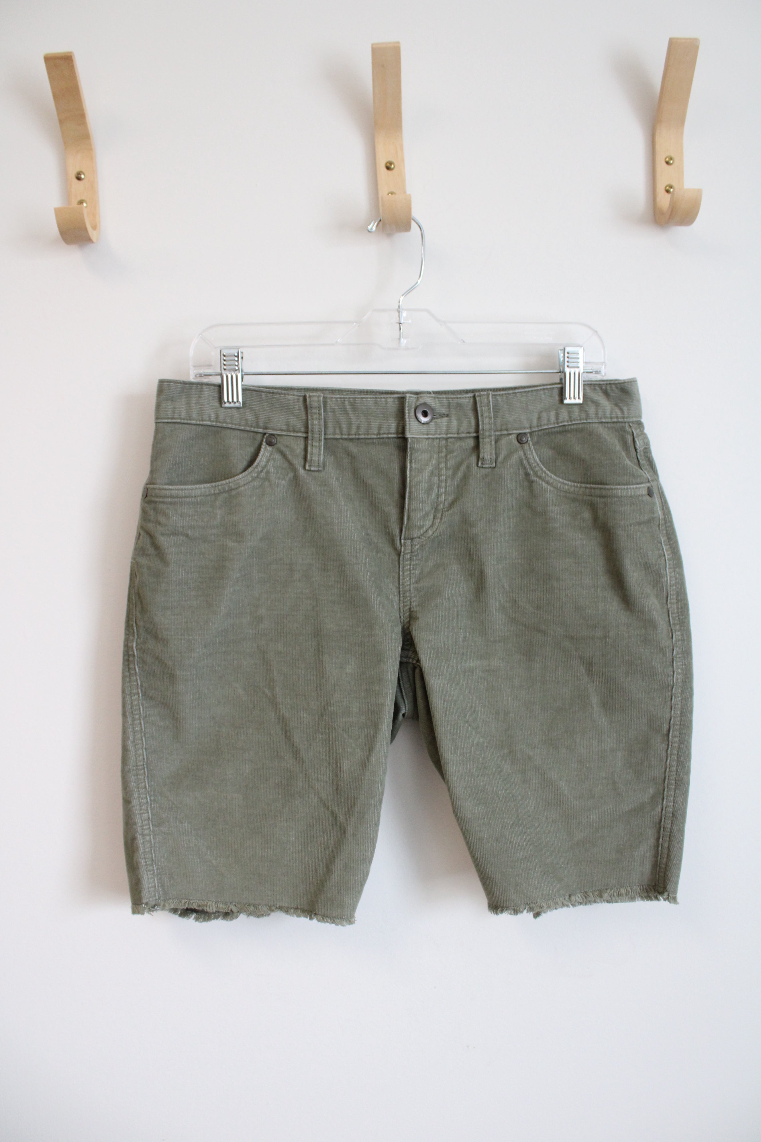 Carve Designs Sage Green Corduroy Cut Off Shorts | 4