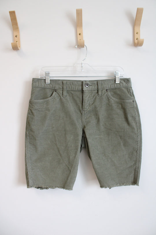 Carve Designs Sage Green Corduroy Cut Off Shorts | 4