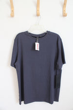 NEW SYLVR Navy Short Sleeve Athletic Shirt | L