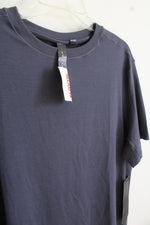 NEW SYLVR Navy Short Sleeve Athletic Shirt | L