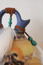 Native American "End Of The Trail" Painted Wedding Vase