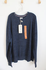 NEW Champion Heathered Navy Blue Crewneck Sweatshirt | XXL