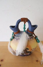 Native American "End Of The Trail" Painted Wedding Vase