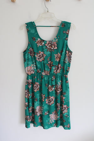 Green Floral Dress | L