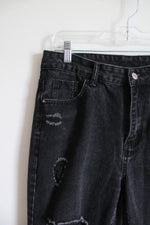 Shein Black Distressed Jeans | L