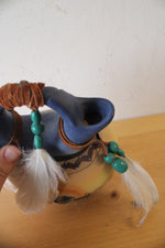 Native American "End Of The Trail" Painted Wedding Vase