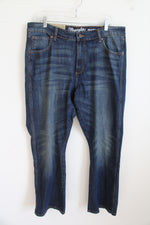 NEW Wrangler Dark Wash Relaxed Bootcut Jeans | 36 x 30