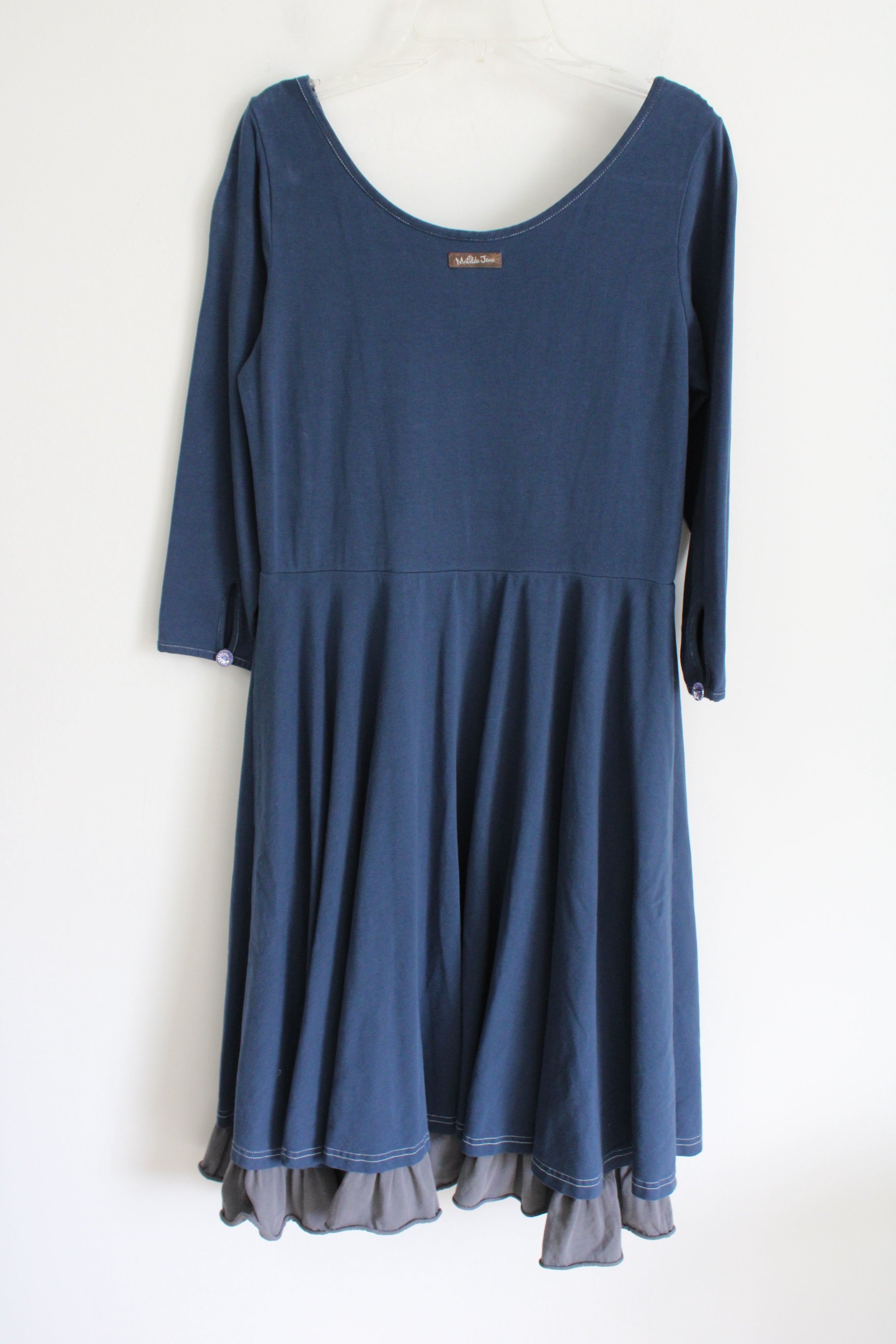 Paint By Numbers Blue Cotton Dress | M