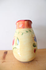 Pfaltzgraff Napoli Yellow & Red Floral Pitcher | 10"