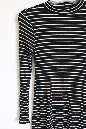 One Clothing Los Angeles Black White Mock Neck Dress | S