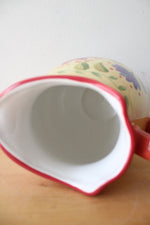 Pfaltzgraff Napoli Yellow & Red Floral Pitcher | 10"