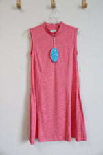 NEW Greg Norman Pink Patterned 1/4 Zip Golf Dress | L