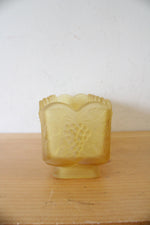 Vintage Westmoreland Satin Frosted Yellow Paneled Grape Window Planter