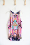 NEW Rose & Olive Multi-Patterned Colorful Tank Top | L