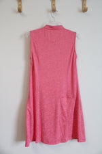 NEW Greg Norman Pink Patterned 1/4 Zip Golf Dress | L