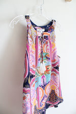 NEW Rose & Olive Multi-Patterned Colorful Tank Top | L