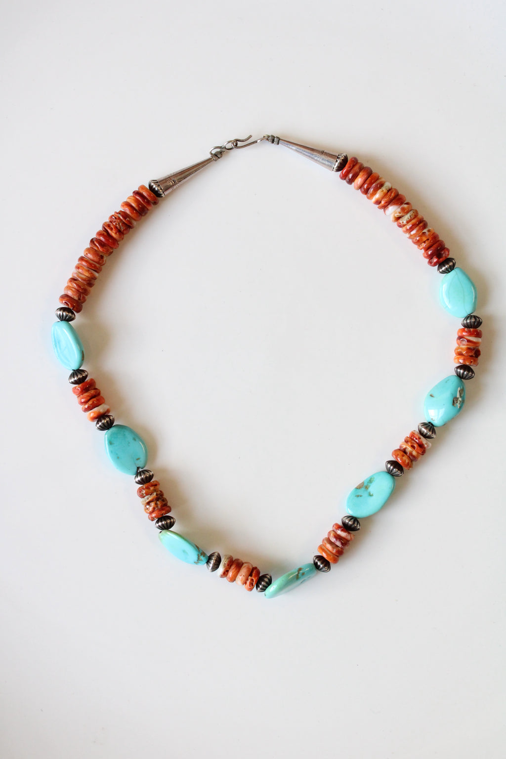 Turquoise & Coral Beaded Necklace