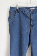 Woman Within Denim Embroidered Capris | 18W