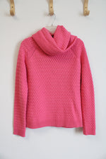 New York & Company Pink Knit Cowl Neck Sweater | M