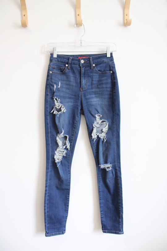 Guess Dark Wash Distressed Jeans | 24