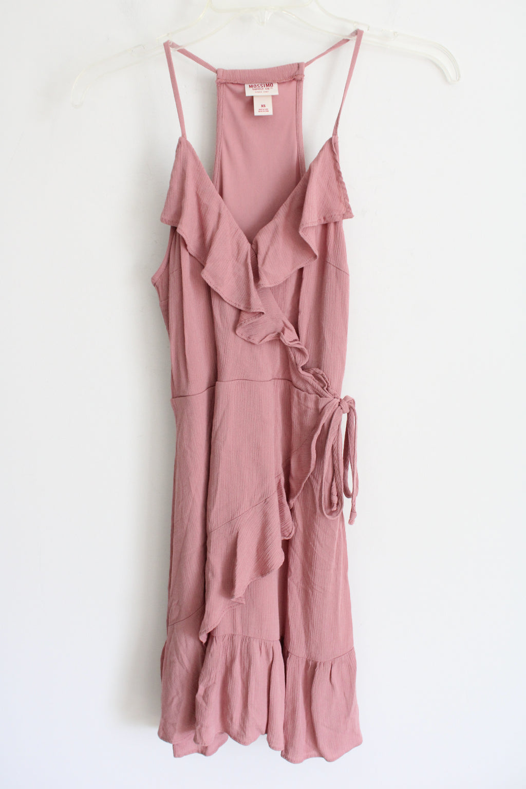 Mossimo Pink Ruffle Wrap Dress | XS