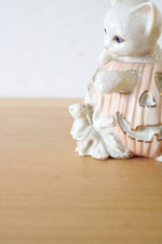 Lenox Halloween Cat In Pumpkin & Mouse Figurine