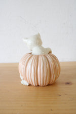 Lenox Halloween Cat In Pumpkin & Mouse Figurine