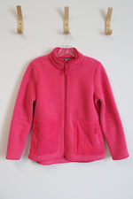 Talbots Hot Pink Fleece Full Zip Jacket | P