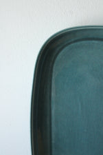 Russel Wright Steubenville Seafoam Blue Pottery Oval Serving Platter