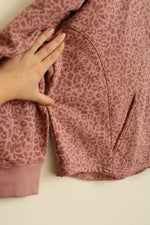 NEW Tek Gear Color Pink Leopard Print Ultrasoft Fleece Hoodie | 2XL