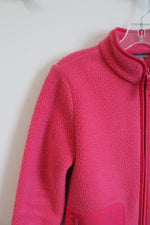 Talbots Hot Pink Fleece Full Zip Jacket | P