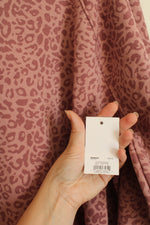 NEW Tek Gear Color Pink Leopard Print Ultrasoft Fleece Hoodie | 2XL