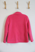 Talbots Hot Pink Fleece Full Zip Jacket | P