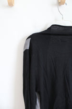 Ava Black Tan & Gray Striped Cardigan | L