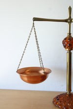Princess House Amber Glass & Copper Scales of Justice