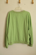 NEW Merokeety Green Crew Neck Oversized Sweatshirt | XL