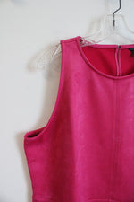 NEW Ann Taylor Rose Pink Faux Suede Tank Top | XXL