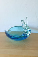 Murano Blown Glass Bowl Vintage Rabbit Candy Dish