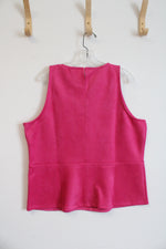 NEW Ann Taylor Rose Pink Faux Suede Tank Top | XXL