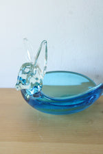 Murano Blown Glass Bowl Vintage Rabbit Candy Dish