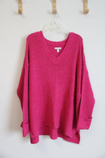 Nine West Berry Pink Knit Sweater | 2X