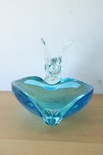 Murano Blown Glass Bowl Vintage Rabbit Candy Dish